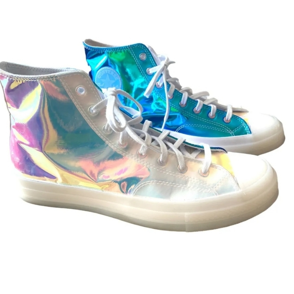 Converse Chuck Taylor All Star Iridescent Hi Top Shoes Women's Size 6.5